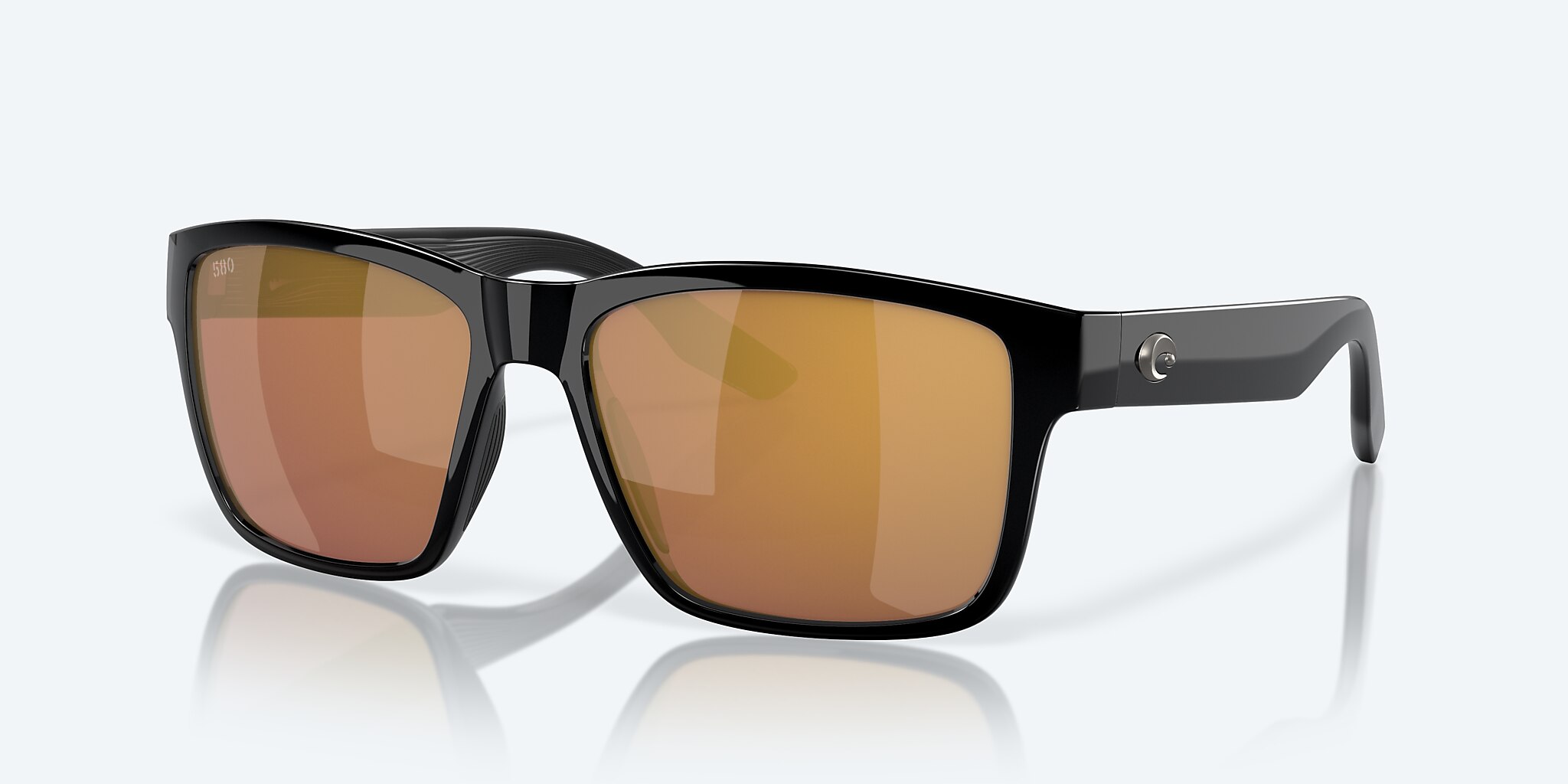 Costa Del Mar Paunch Sunglasses - Black/Green Mirror 580P