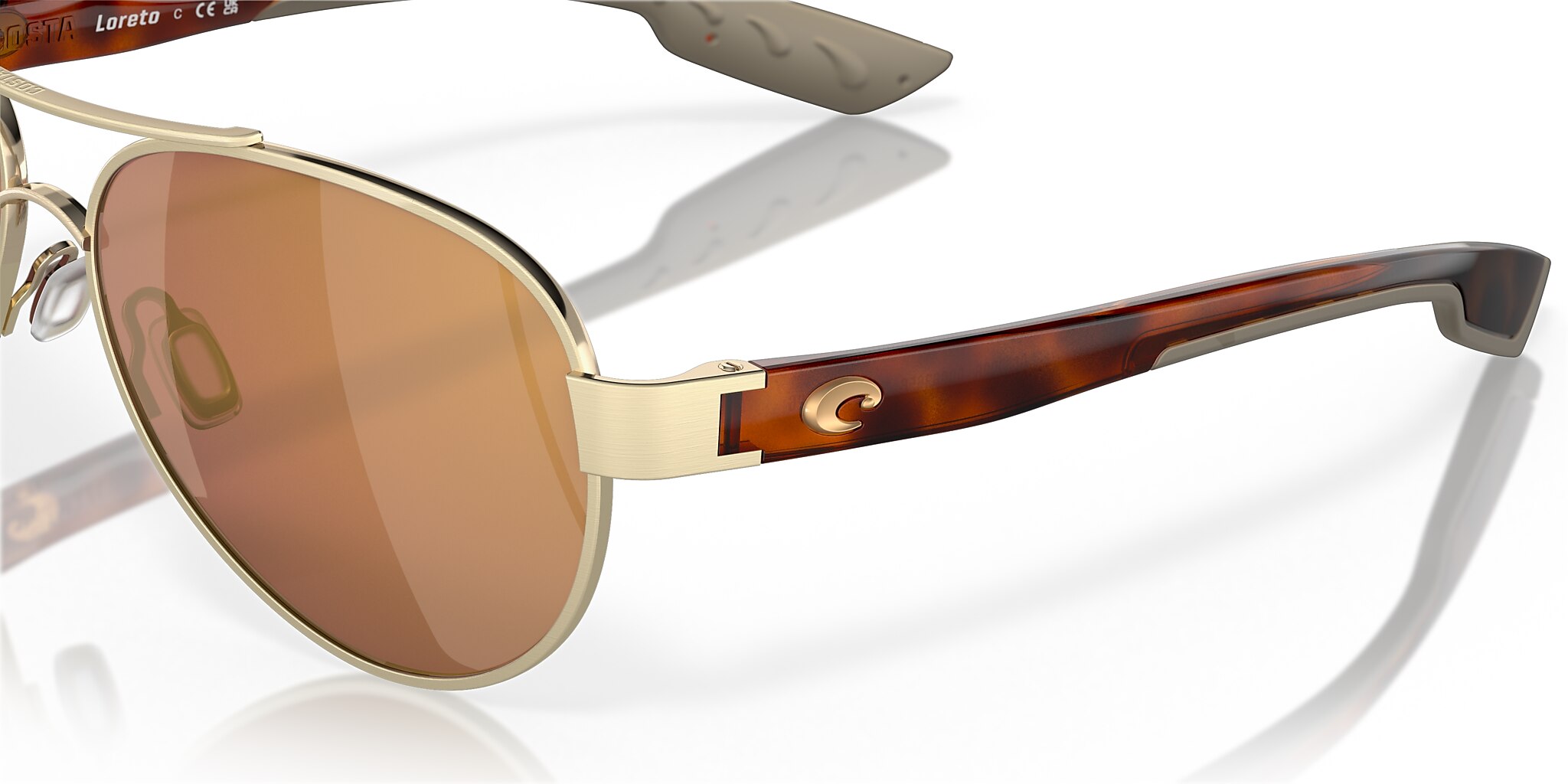 Loreto Polarized Sunglasses in Gold Mirror | Costa Del Mar®