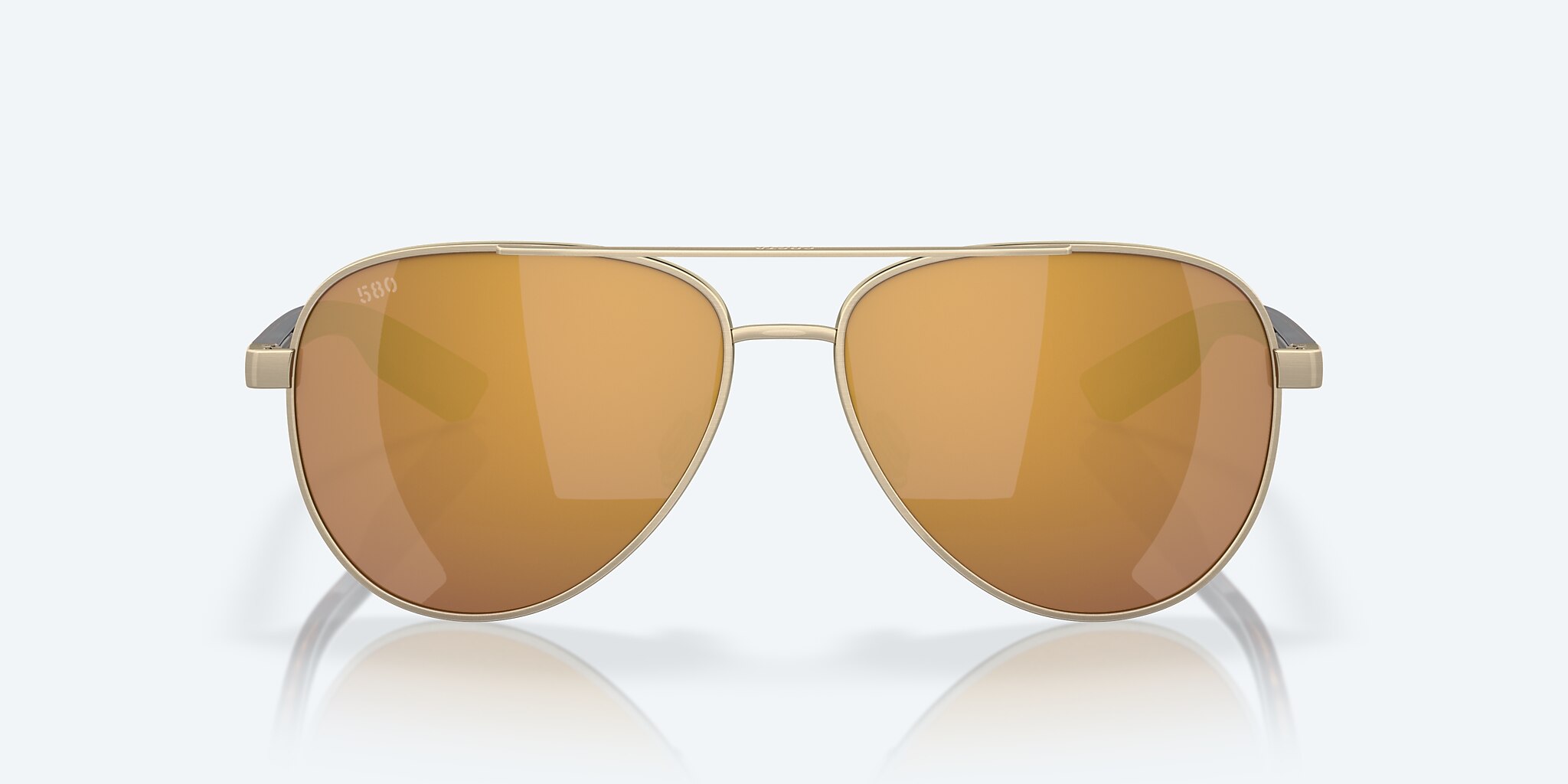 Costa 6S4002 Peli Brushed Gold - unisex Sunglasses, Gold Mirror Lens